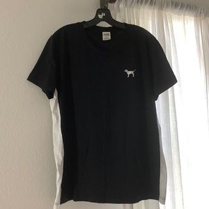 Black short sleeve T-shirt with bling logo size Large